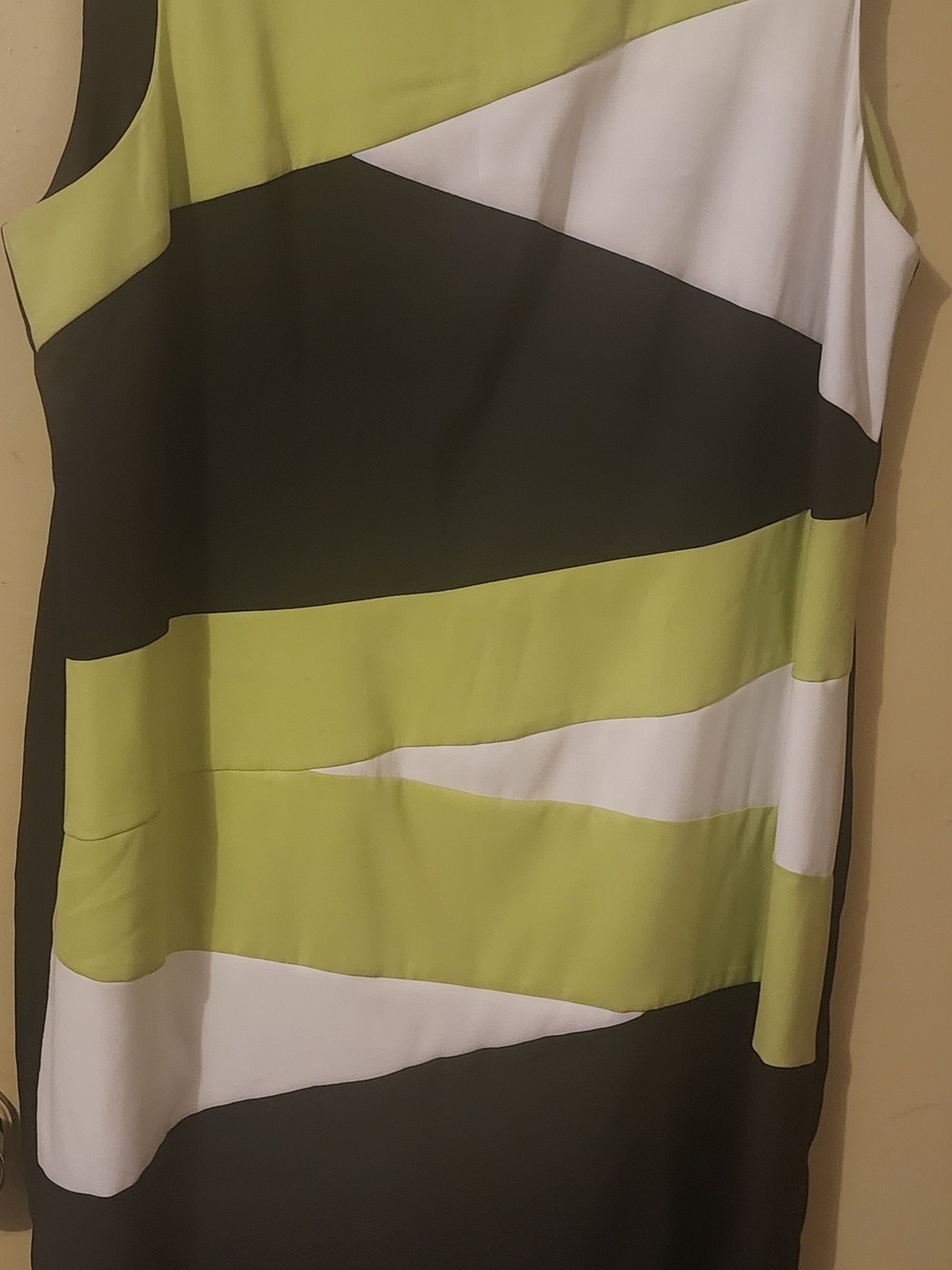 Lime, Black, & White Dress